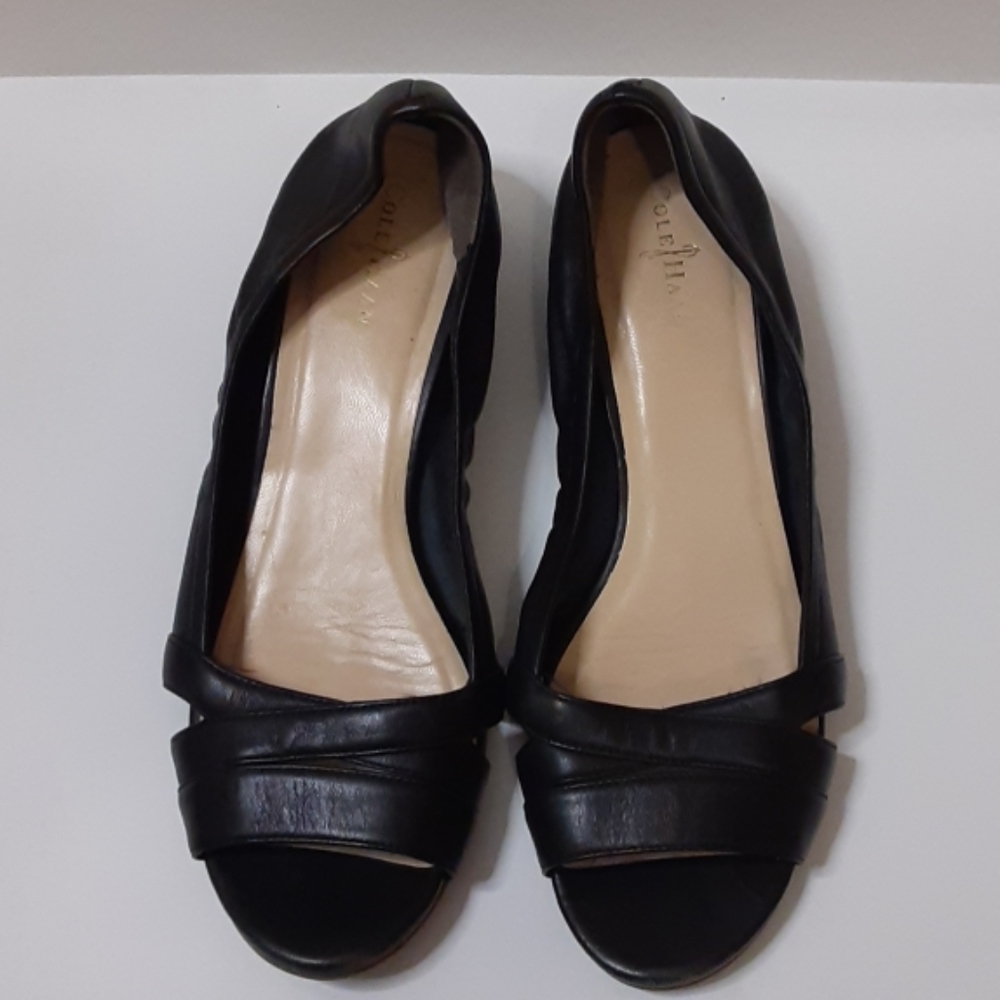 Cole Haan Peep Toe Wedges Size 8